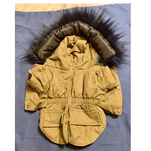 Other - Reversible Coat with Stylish Faux Fur Blue/Black Hood…Sz: Small